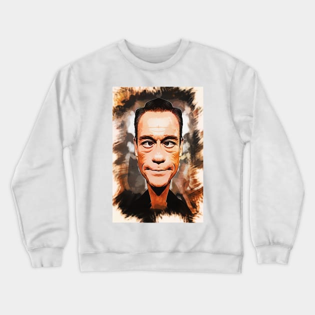 Van Damme - Caricature Crewneck Sweatshirt by Naumovski